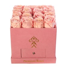 Premium Roses| Real Roses That Last a Year | Fresh Flowers| Roses in a Box (Pink Box, Medium)